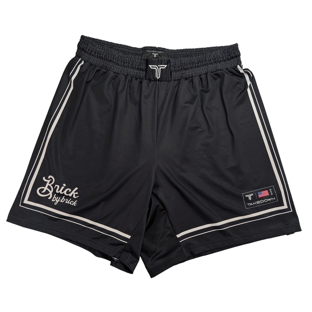 Takedown Brick by Brick Shorts Mens 2XL Black Wrestling MMA Fight Training